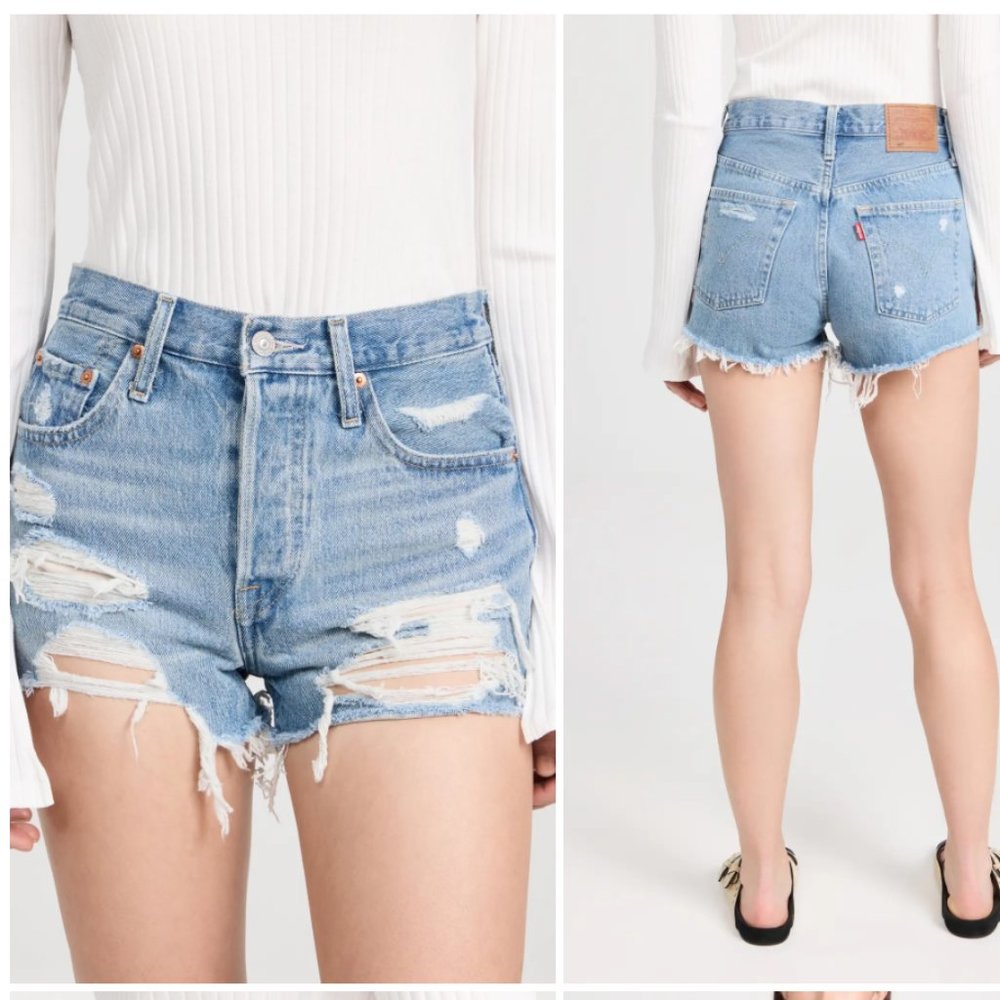 Levi’s 501 destroyed shorts W26